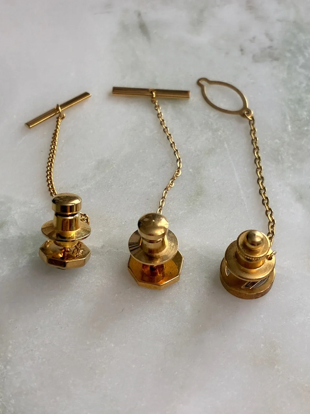 Lot of 3 YSL Tie Tacks
